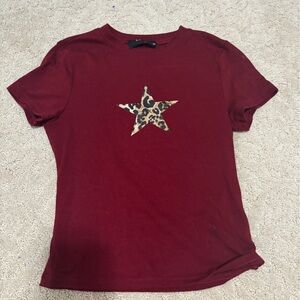 Cider Red Baby T Cheetah Print Star